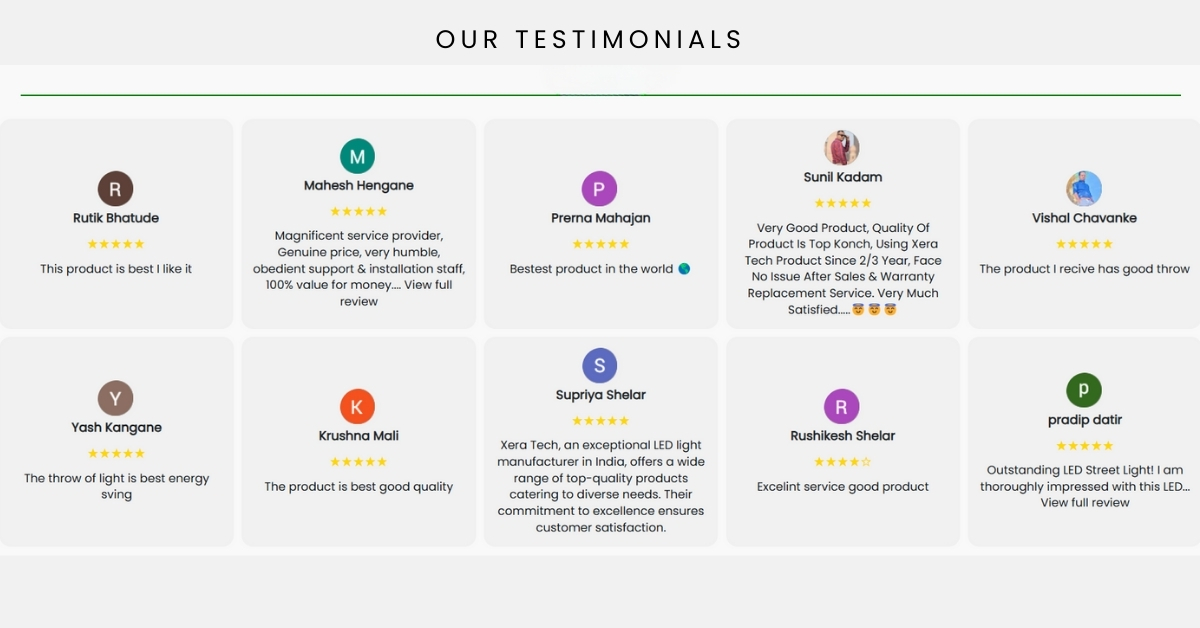 Customer testimonials and certificates