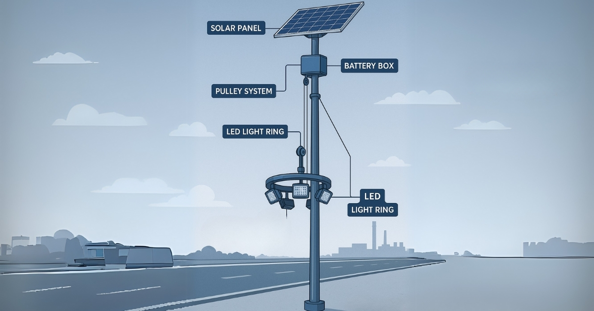 A Complete Guide For Solar Highmast Pulley Systems Work