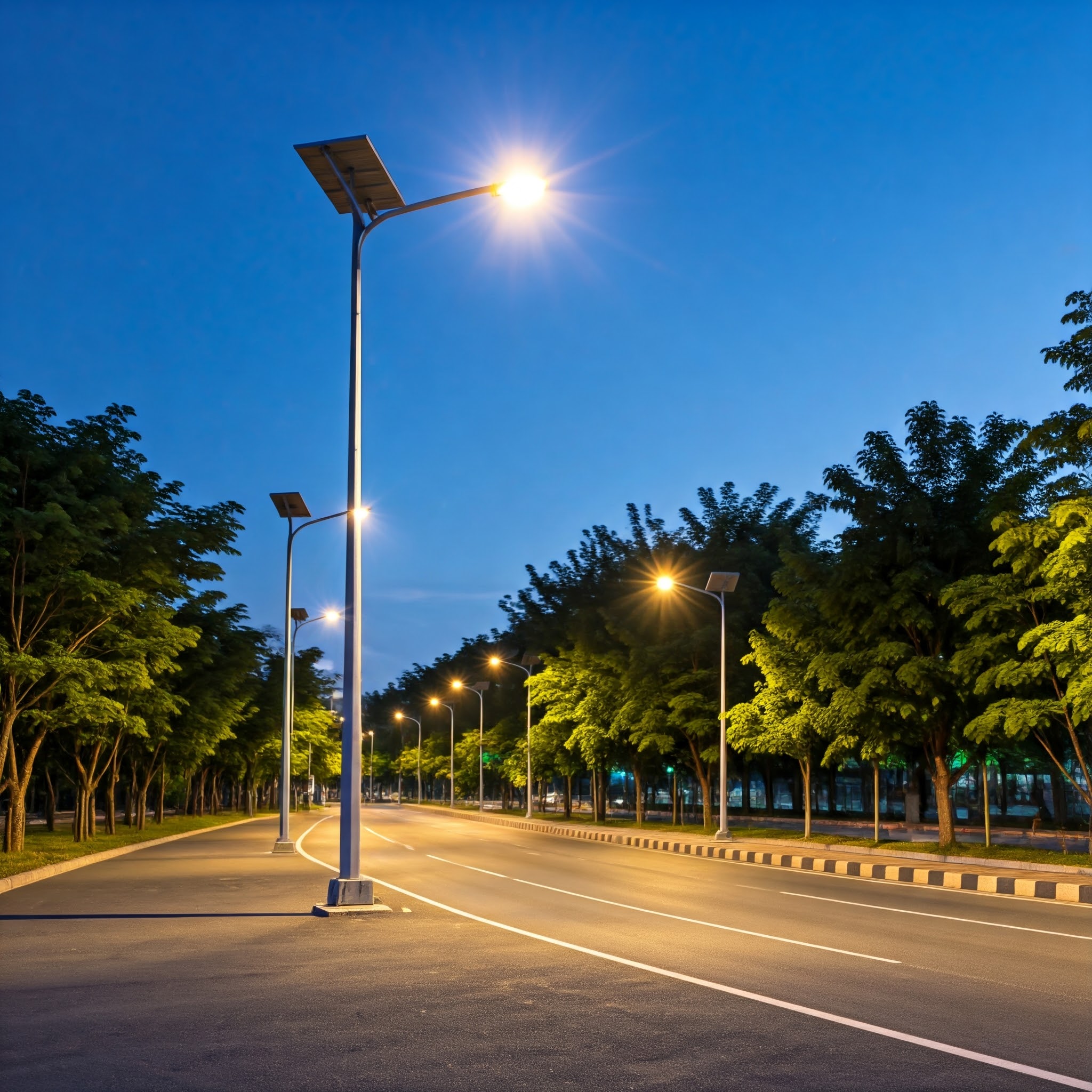 Understand how solar LED street lights help in reducing carbon emissions
