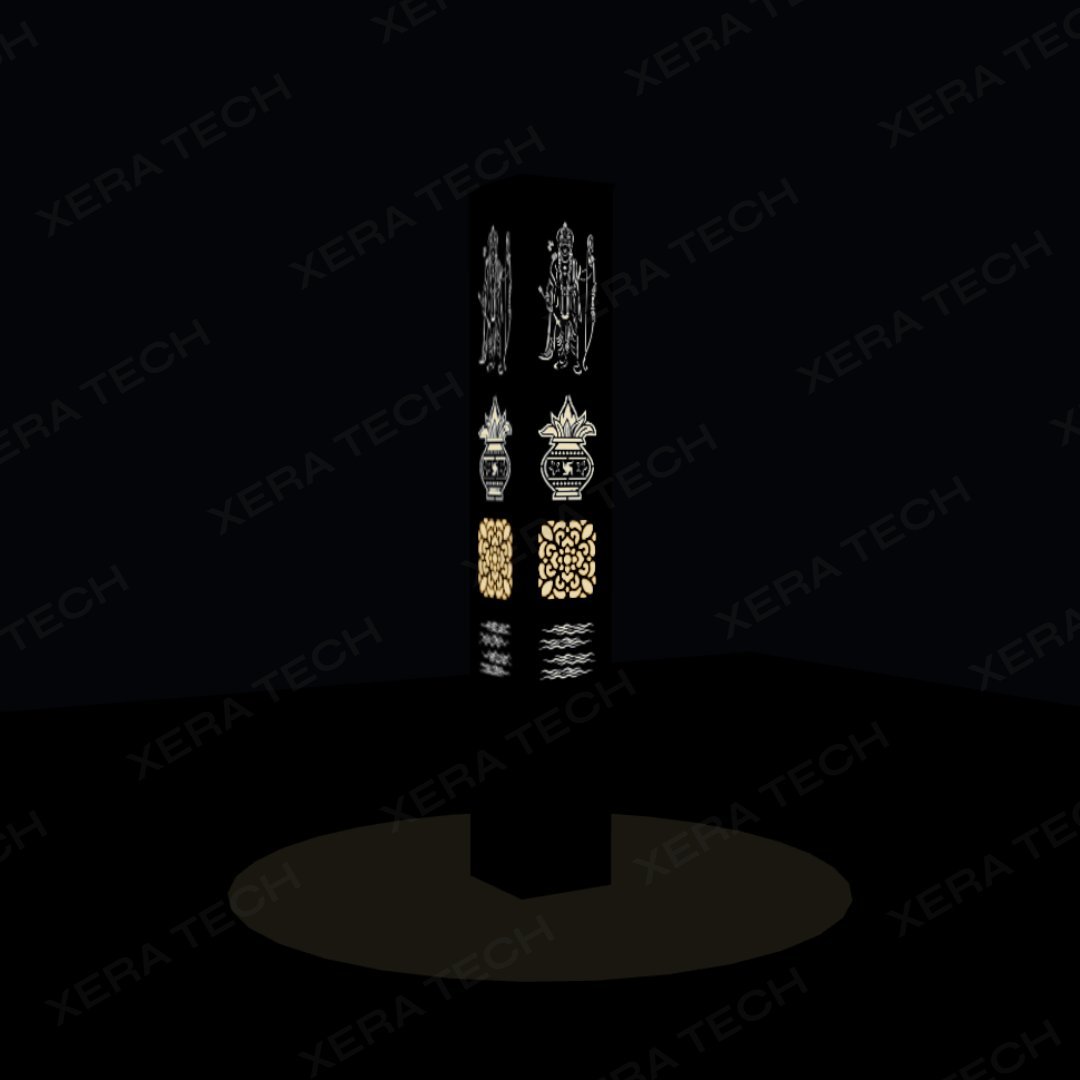 30W Bollard Light Outdoor Bollard – back view showing driver and heat sink | Xera Tech