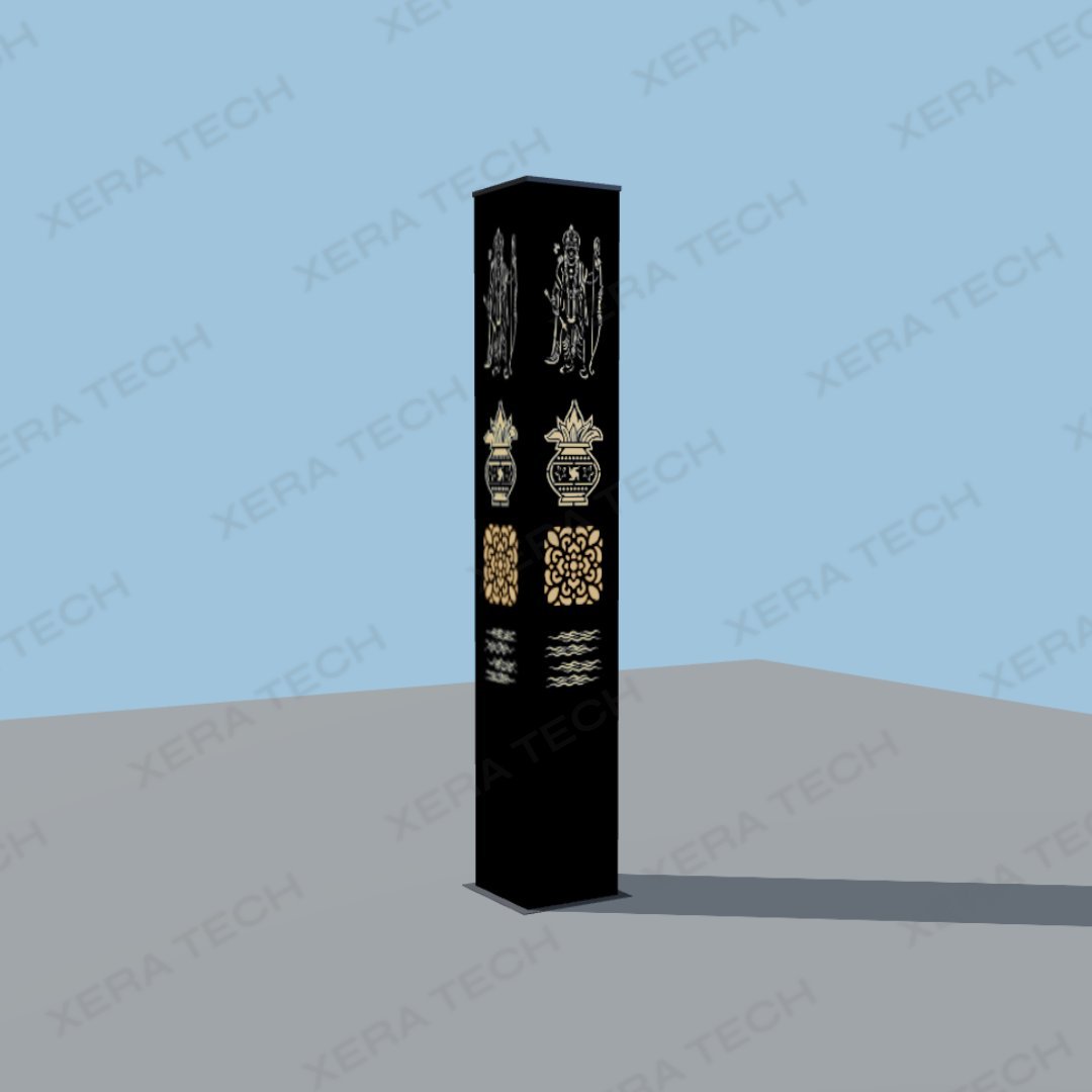 30W Kumbh Theme Square Bollard Light – Ram Edition – 30WW LED Bollard Light by Xera Tech