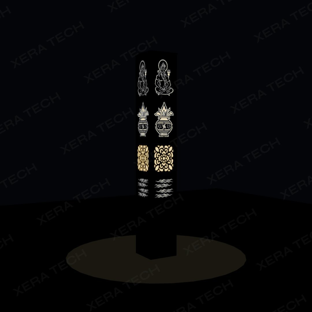 30W Bollard Light Outdoor Bollard – back view showing driver and heat sink | Xera Tech