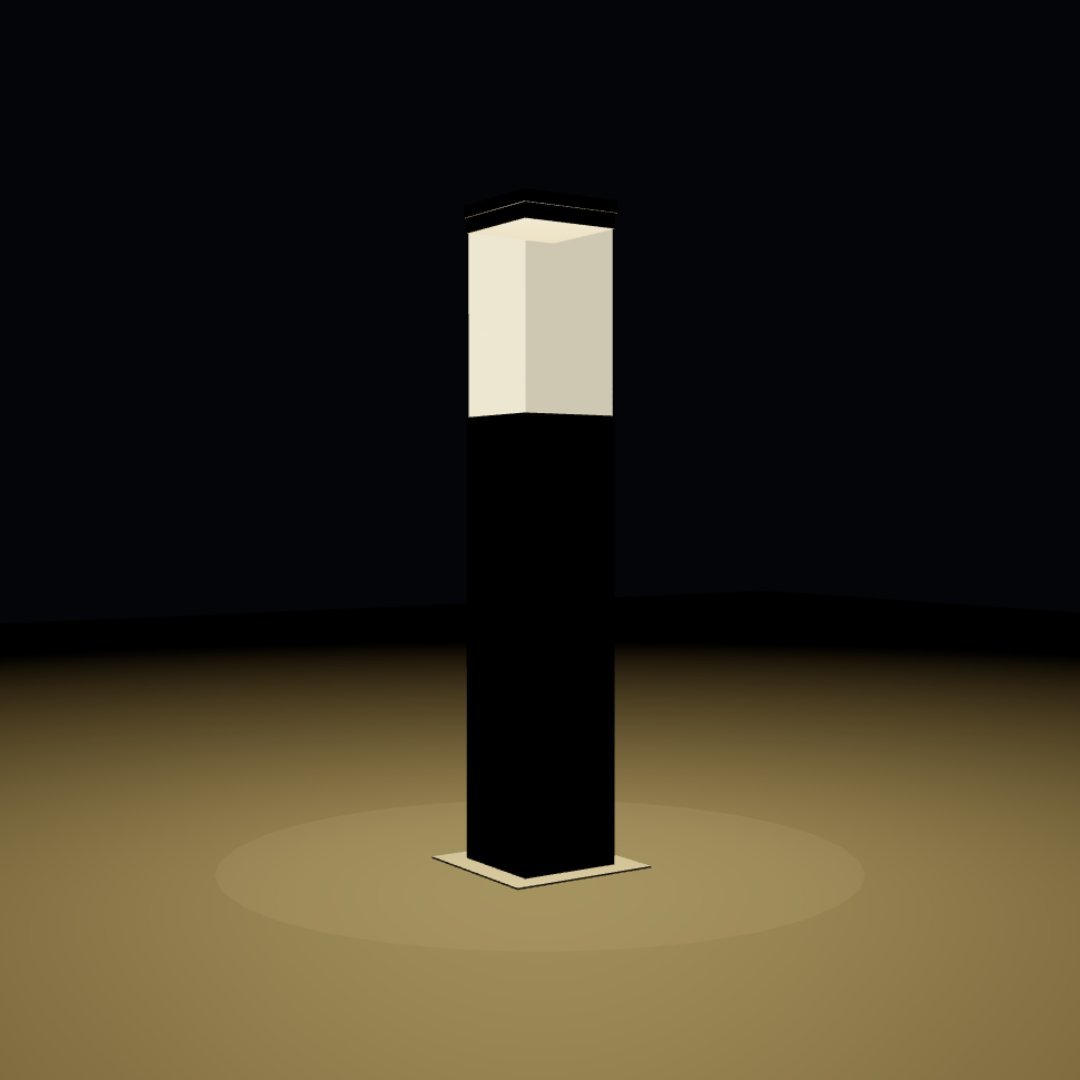 20W Bollard Light Outdoor Bollard – back view showing driver and heat sink | Xera Tech