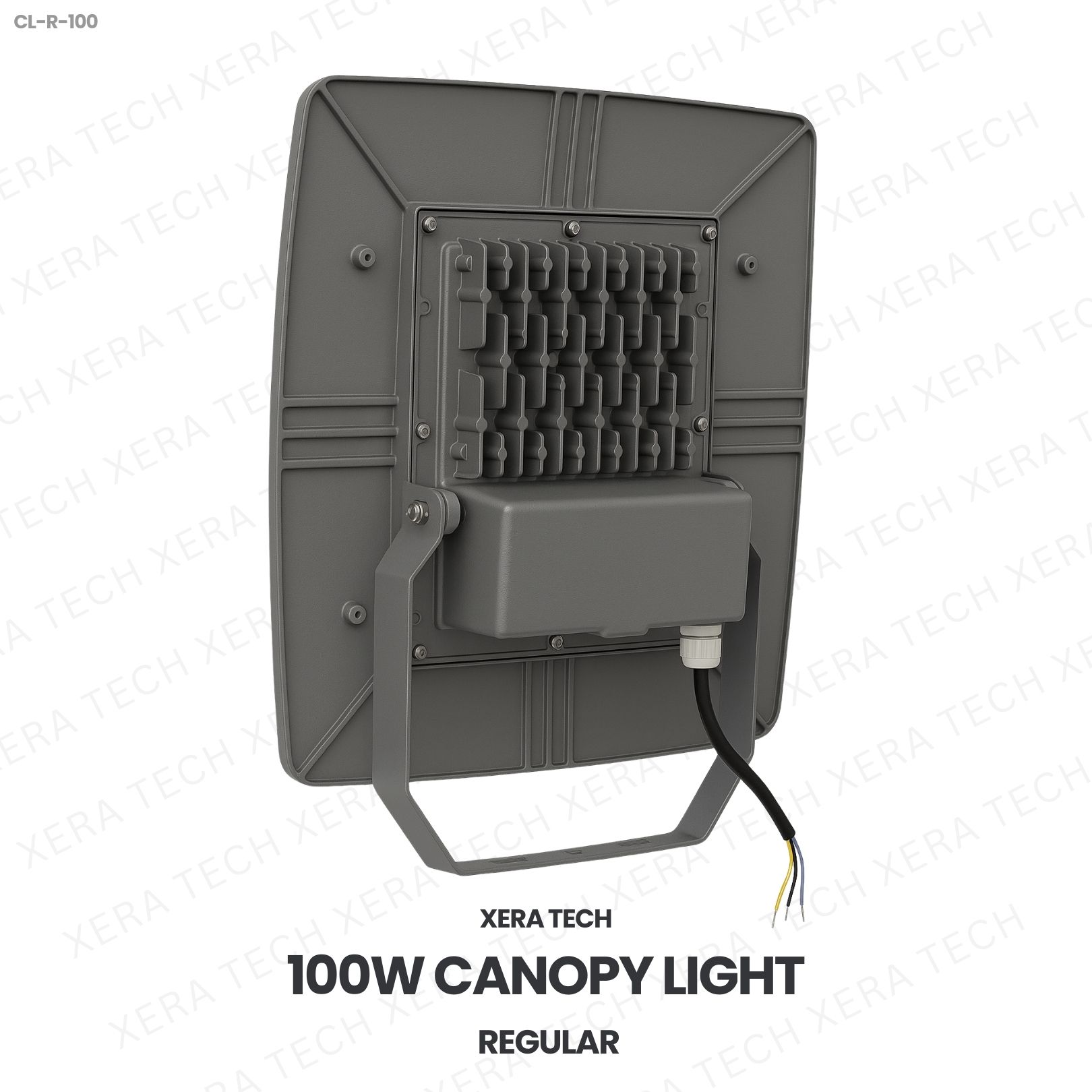 100W Canopy Light Regular – back view showing driver and heat sink | Xera Tech