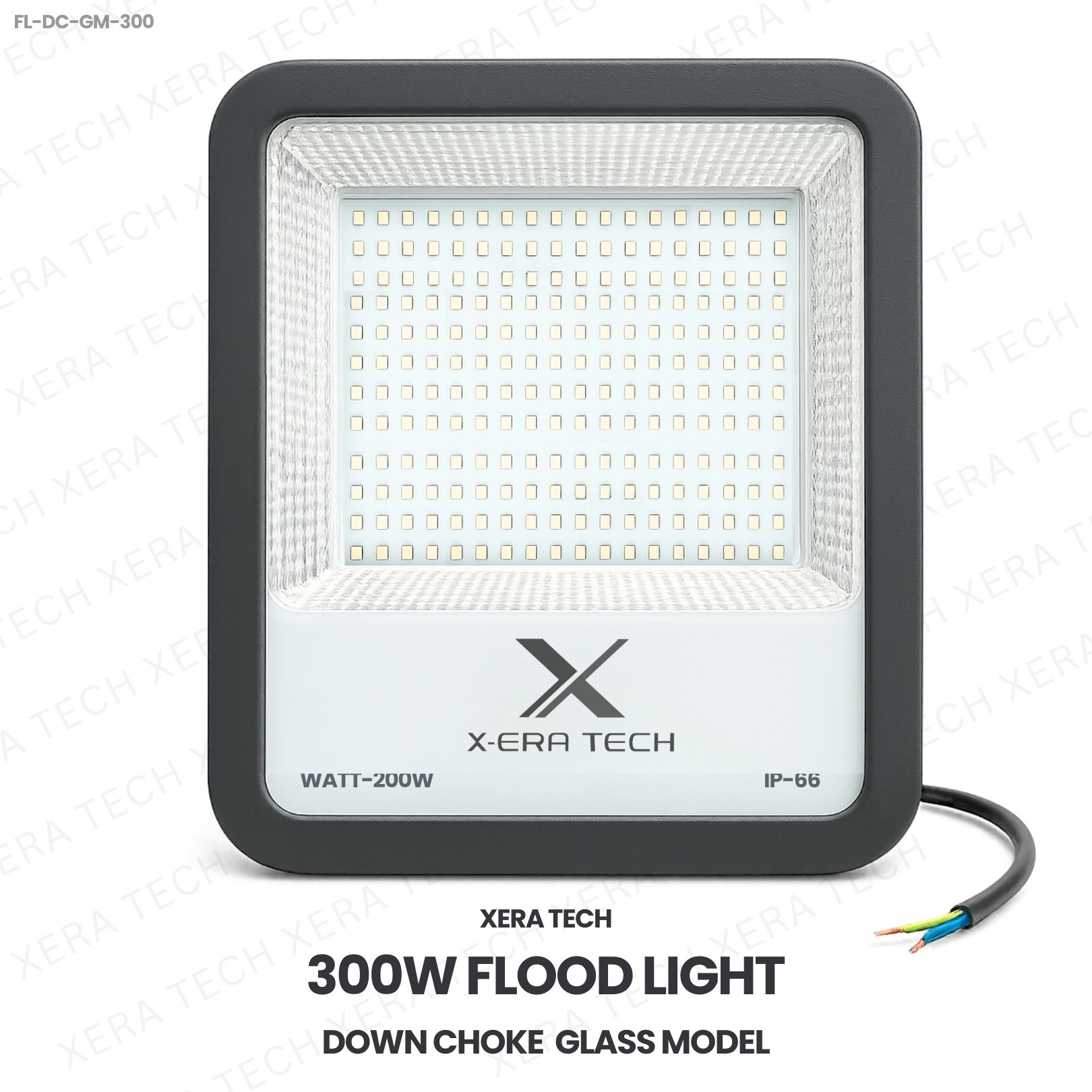 300W Flood Light Down Choke Glass Model