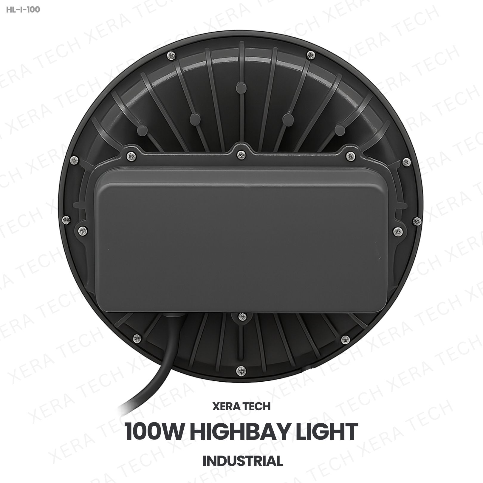 100W Highbay Light Industrial – back view showing driver and heat sink | Xera Tech