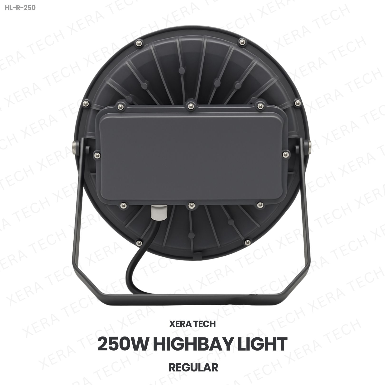 250W Highbay Light Regular – back view showing driver and heat sink | Xera Tech