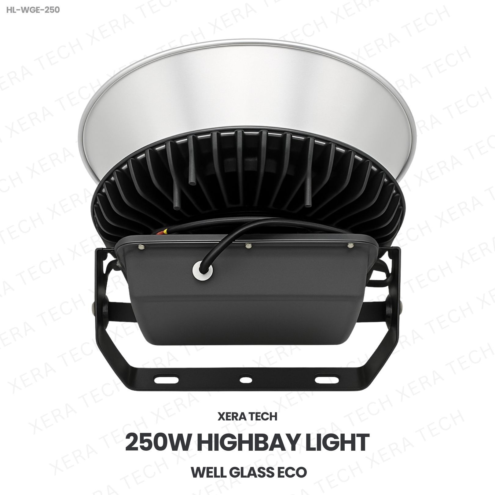 250W Highbay Light Well Glass Eco – back view showing driver and heat sink | Xera Tech