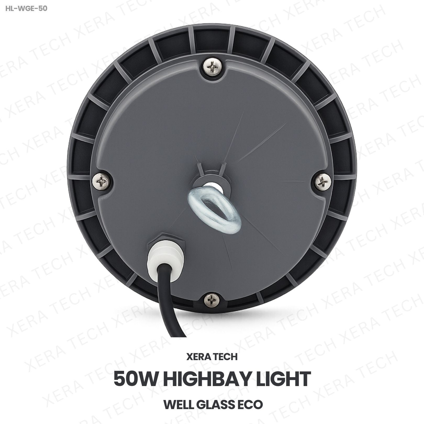 50W Highbay Light Well Glass Eco – back view showing driver and heat sink | Xera Tech