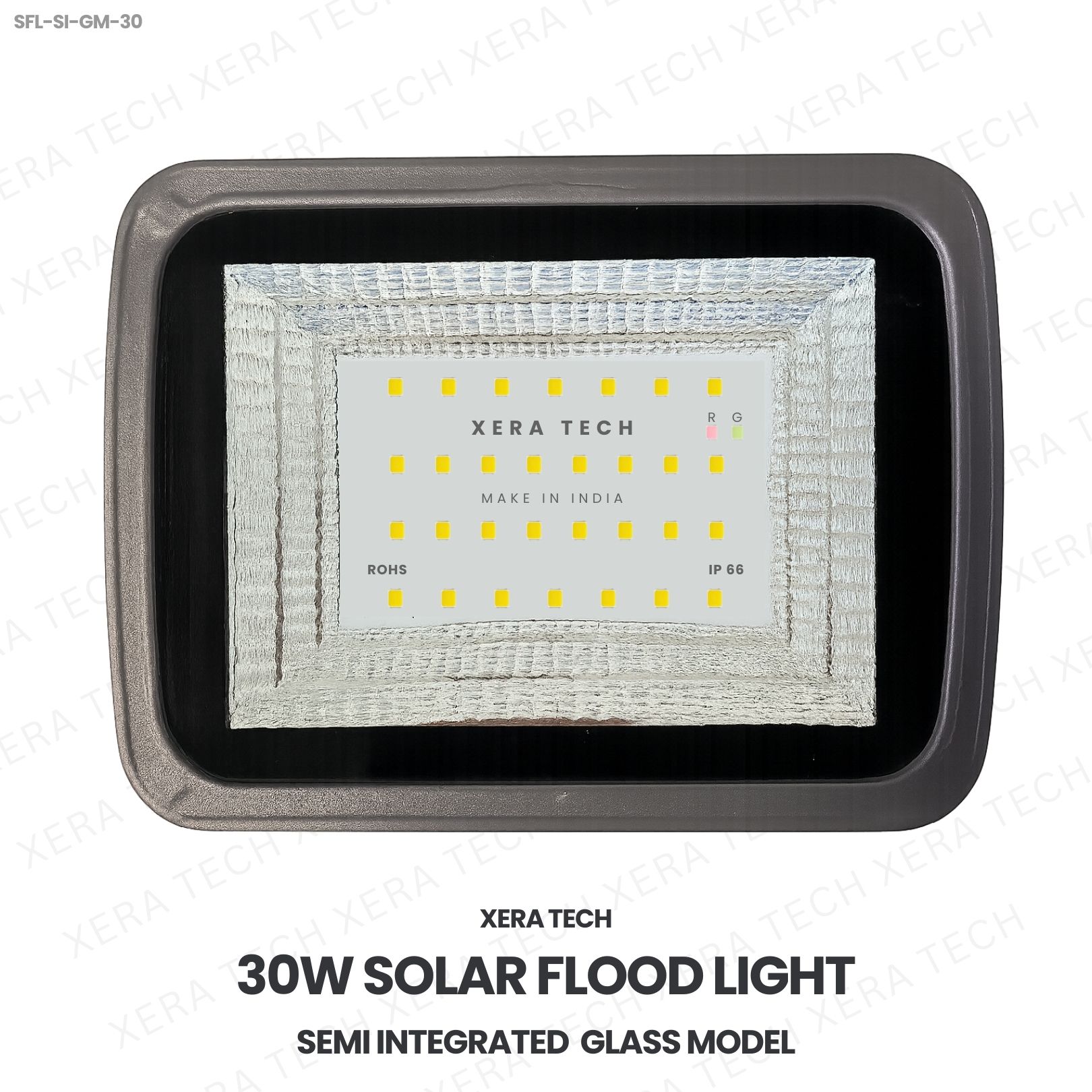30W Solar Flood Light Semi Integrated Glass Model – 30WW LED Flood Light by Xera Tech