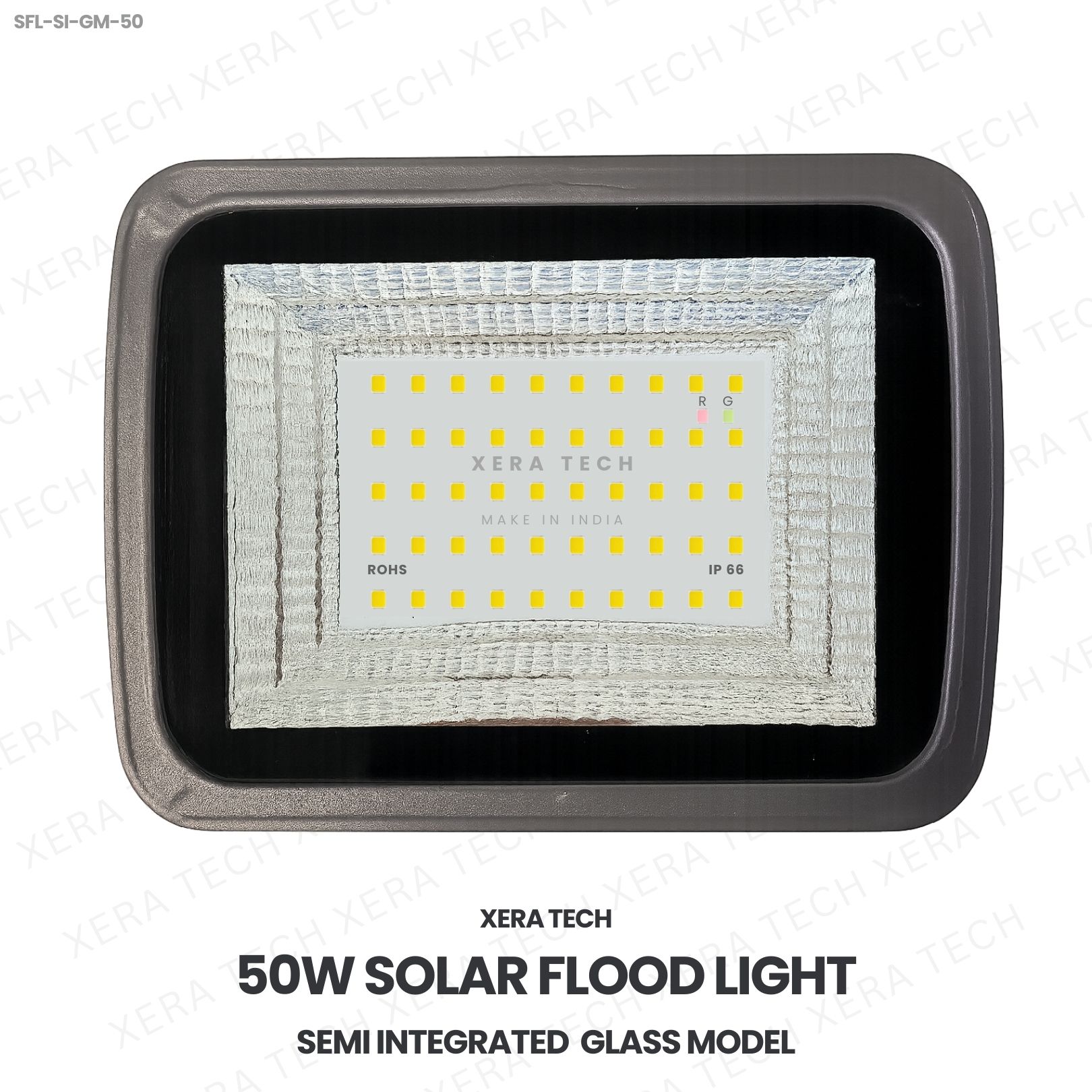50W Solar Flood Light Glass Model – Xera Tech