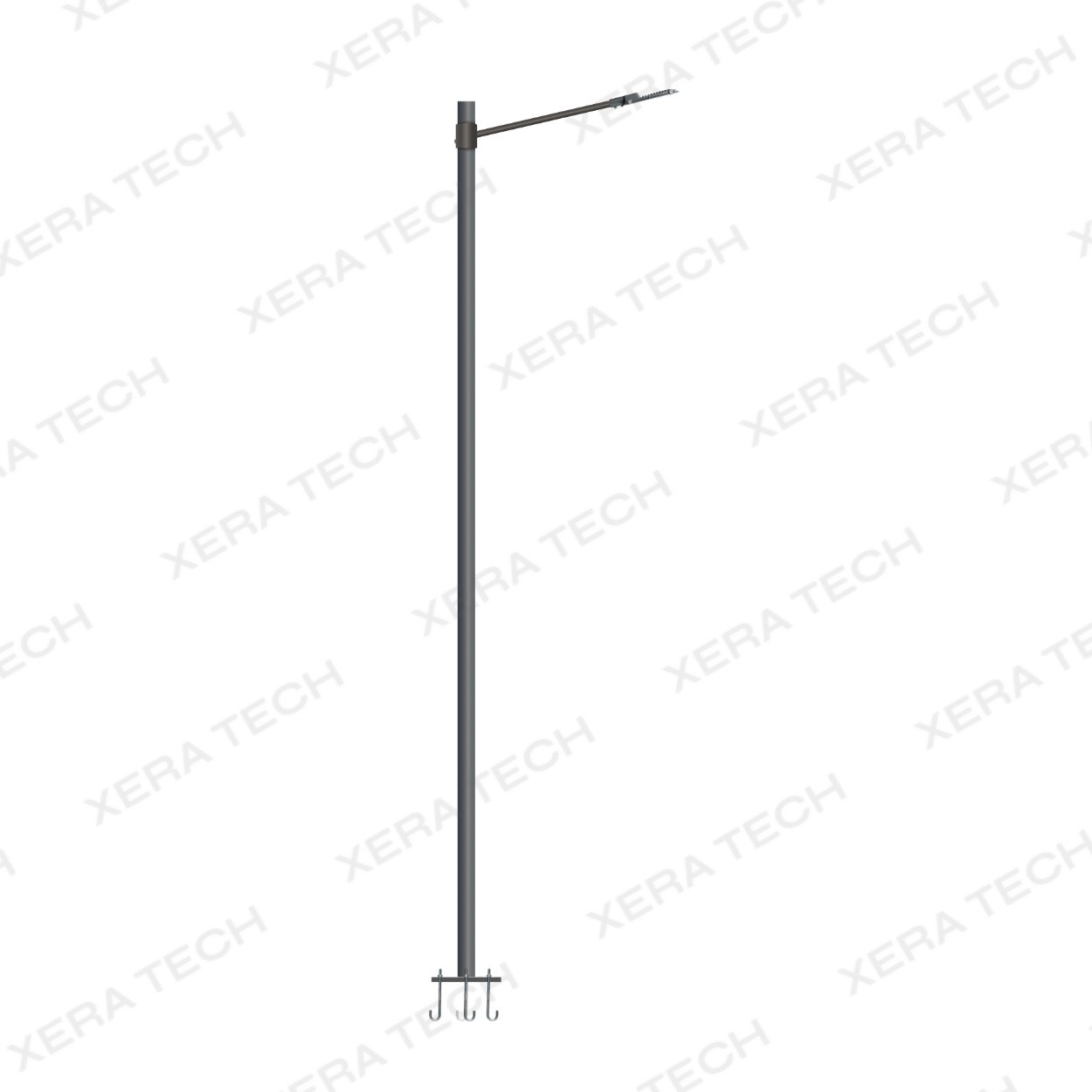 36W Street Light Set Glass Model – back view showing driver and heat sink | Xera Tech