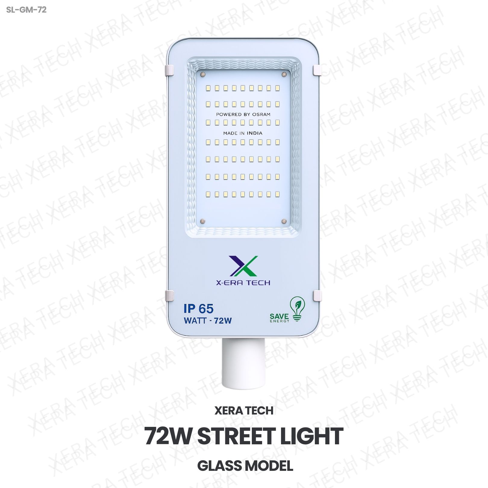72W Street Light Glass Model – 72WW LED Street Light by Xera Tech