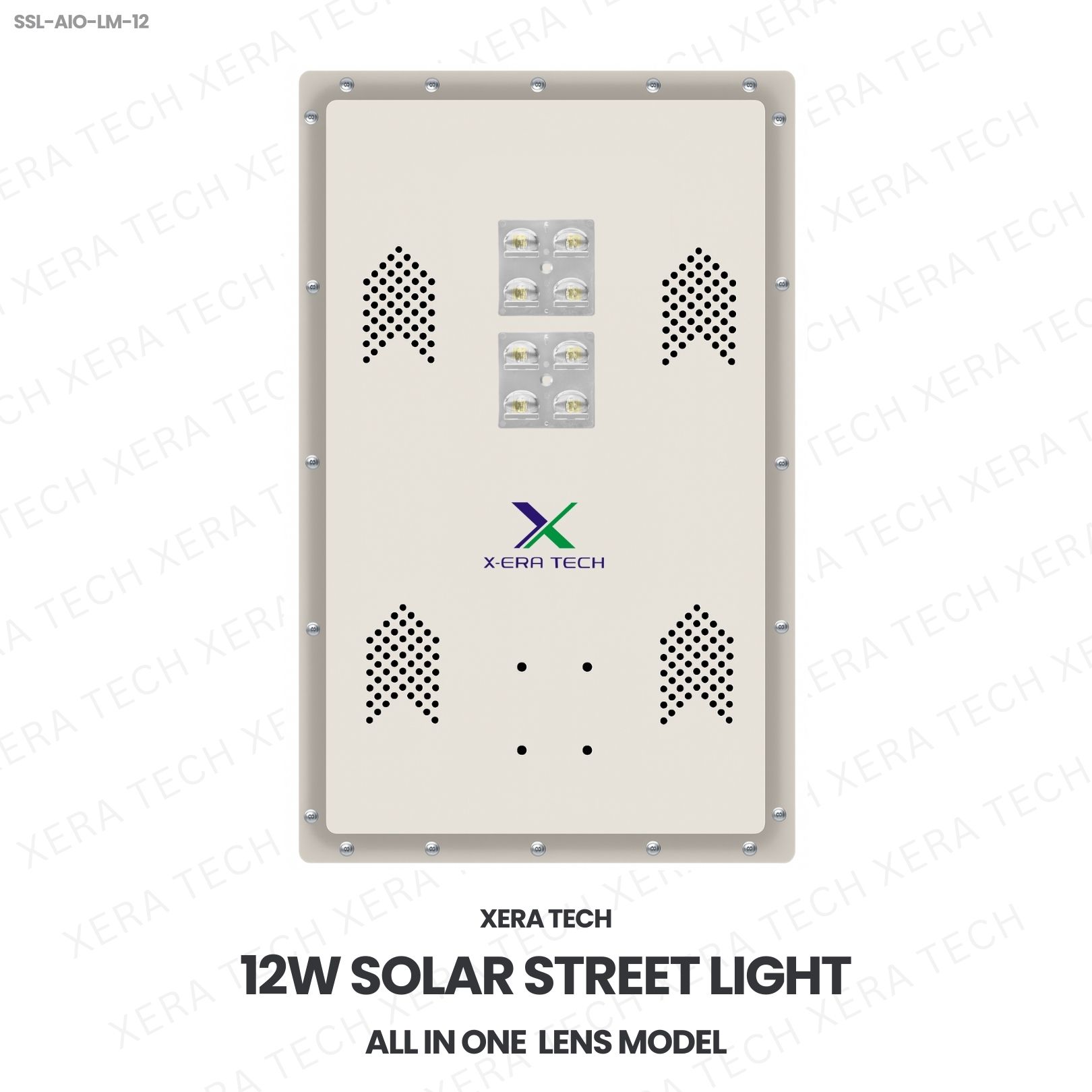 12W Solar Street Light All In One Lens Model – 12WW LED Solar Street Light by Xera Tech