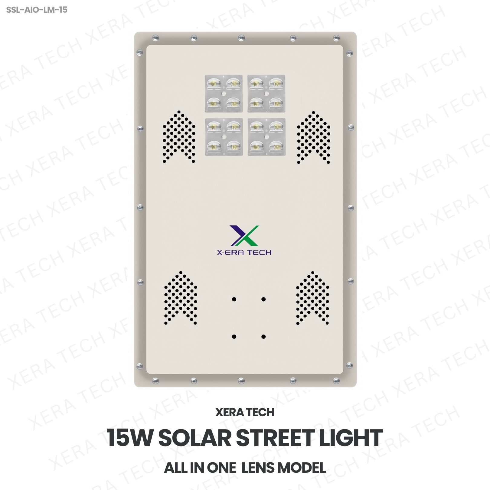 15W Solar Street Light All In One Lens Model – 15WW LED Solar Street Light by Xera Tech
