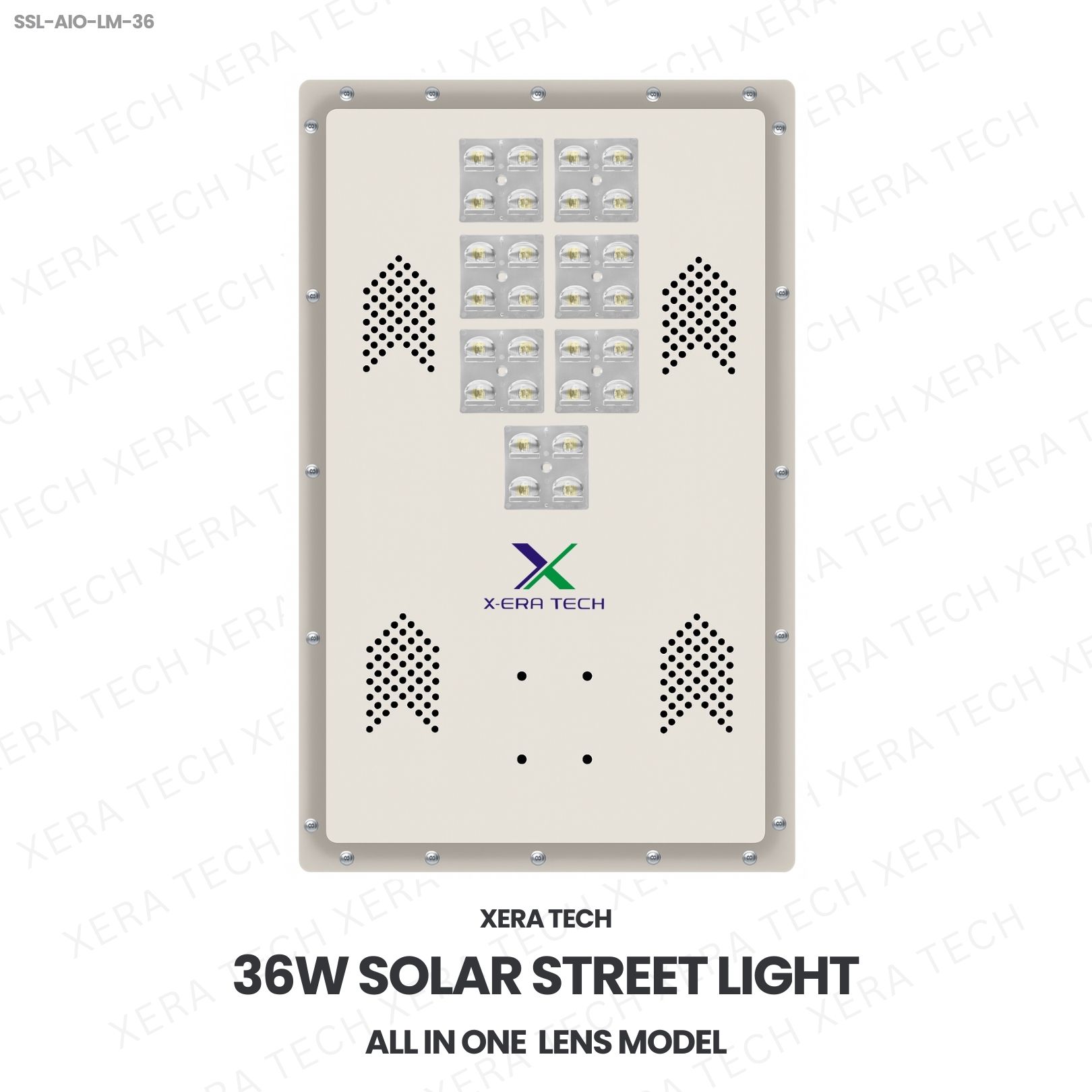 36W Solar Street Light All In One Lens Model – 36WW LED Solar Street Light by Xera Tech