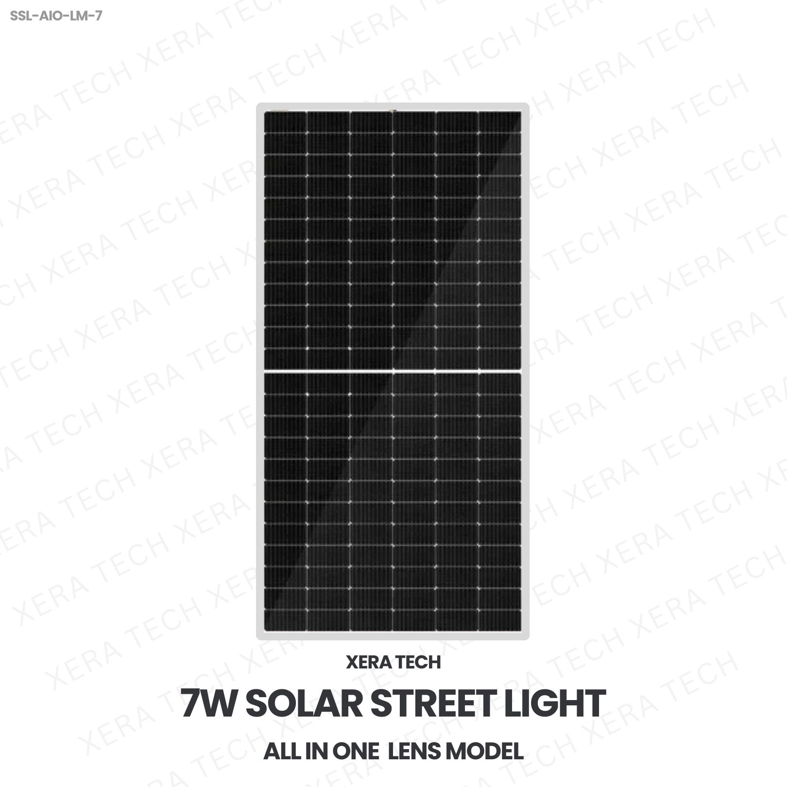 7W Solar Street Light Lens Model – back view showing driver and heat sink | Xera Tech