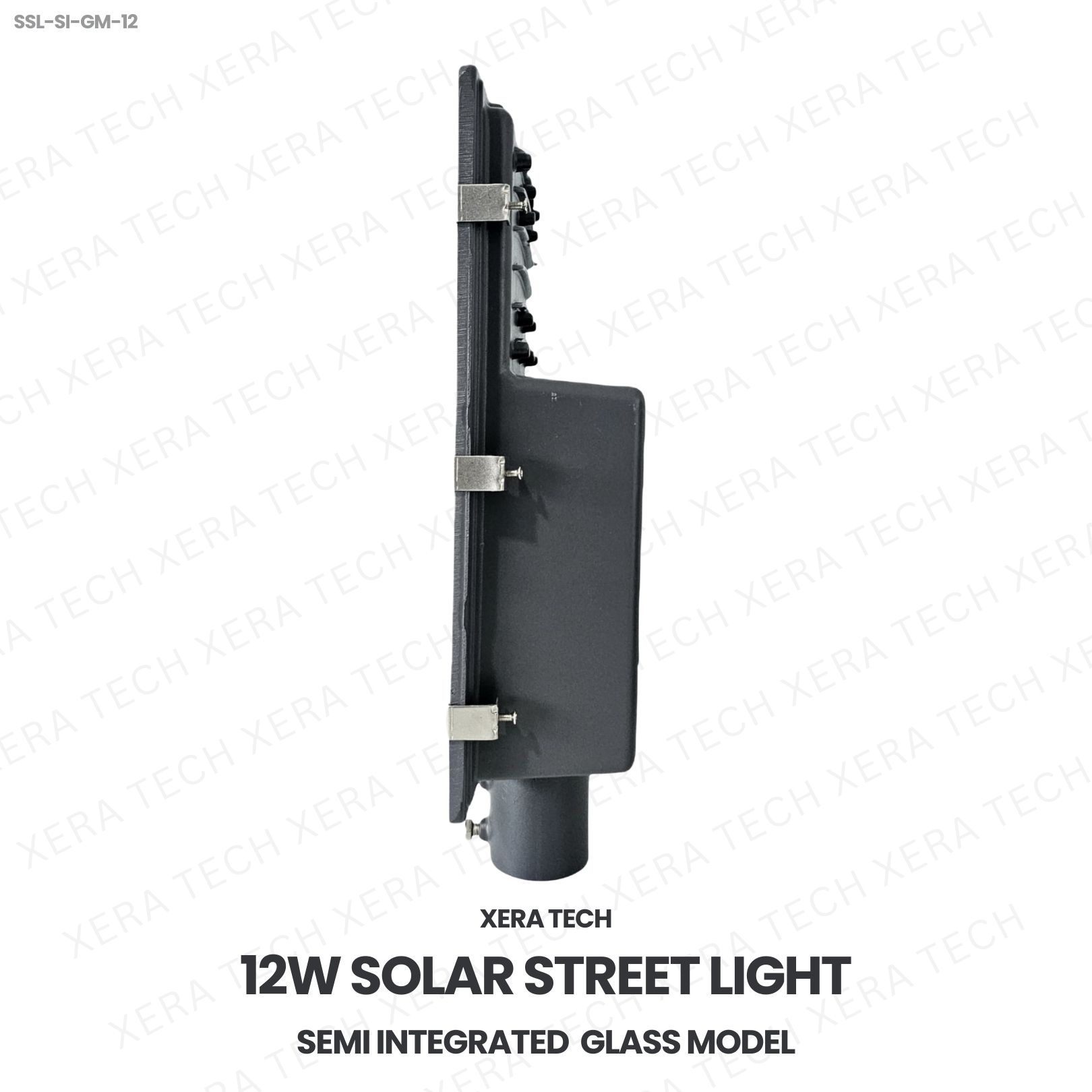 12W IPIP66 Solar Street Light – side profile | Xera Tech