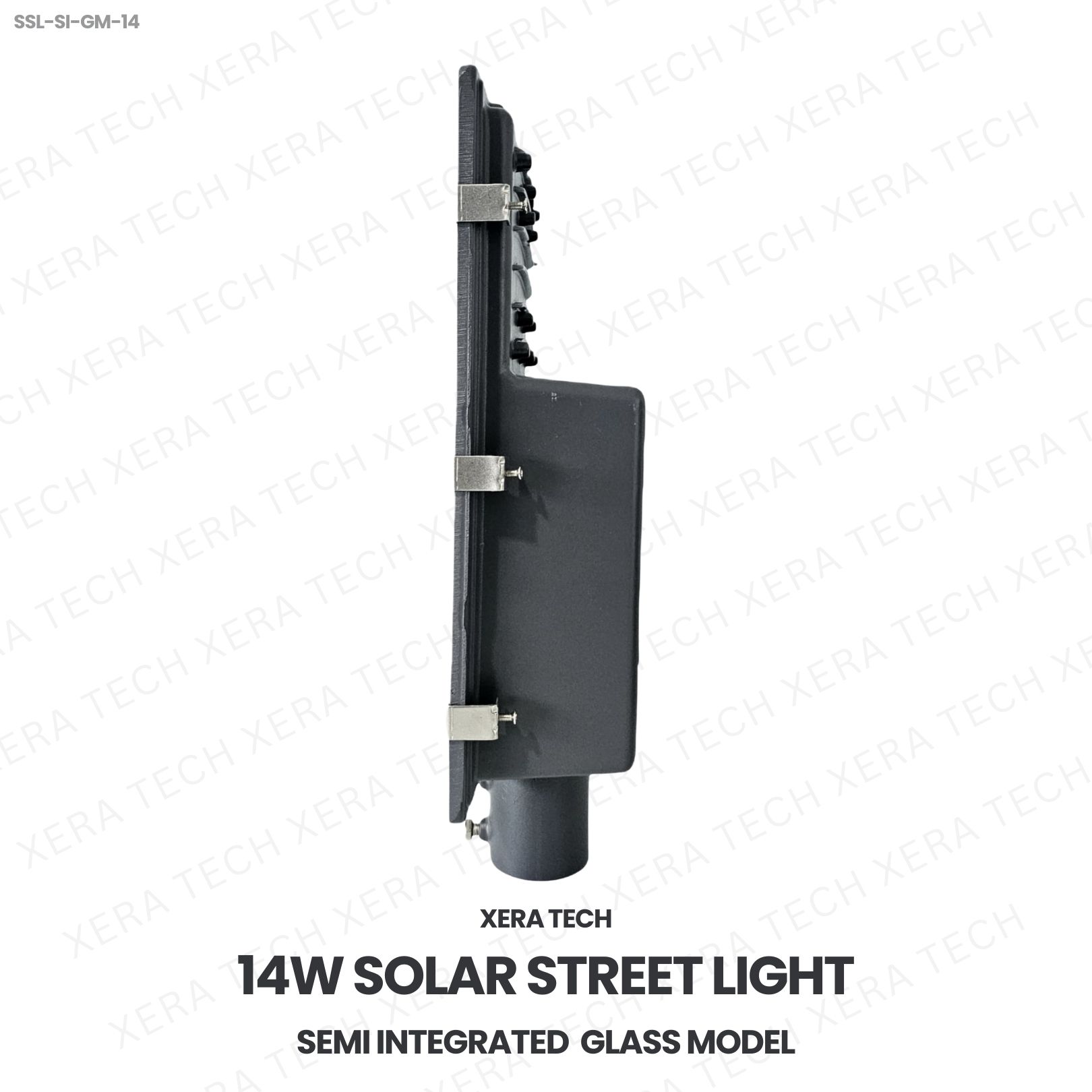 14W IPIP66 Solar Street Light – side profile | Xera Tech