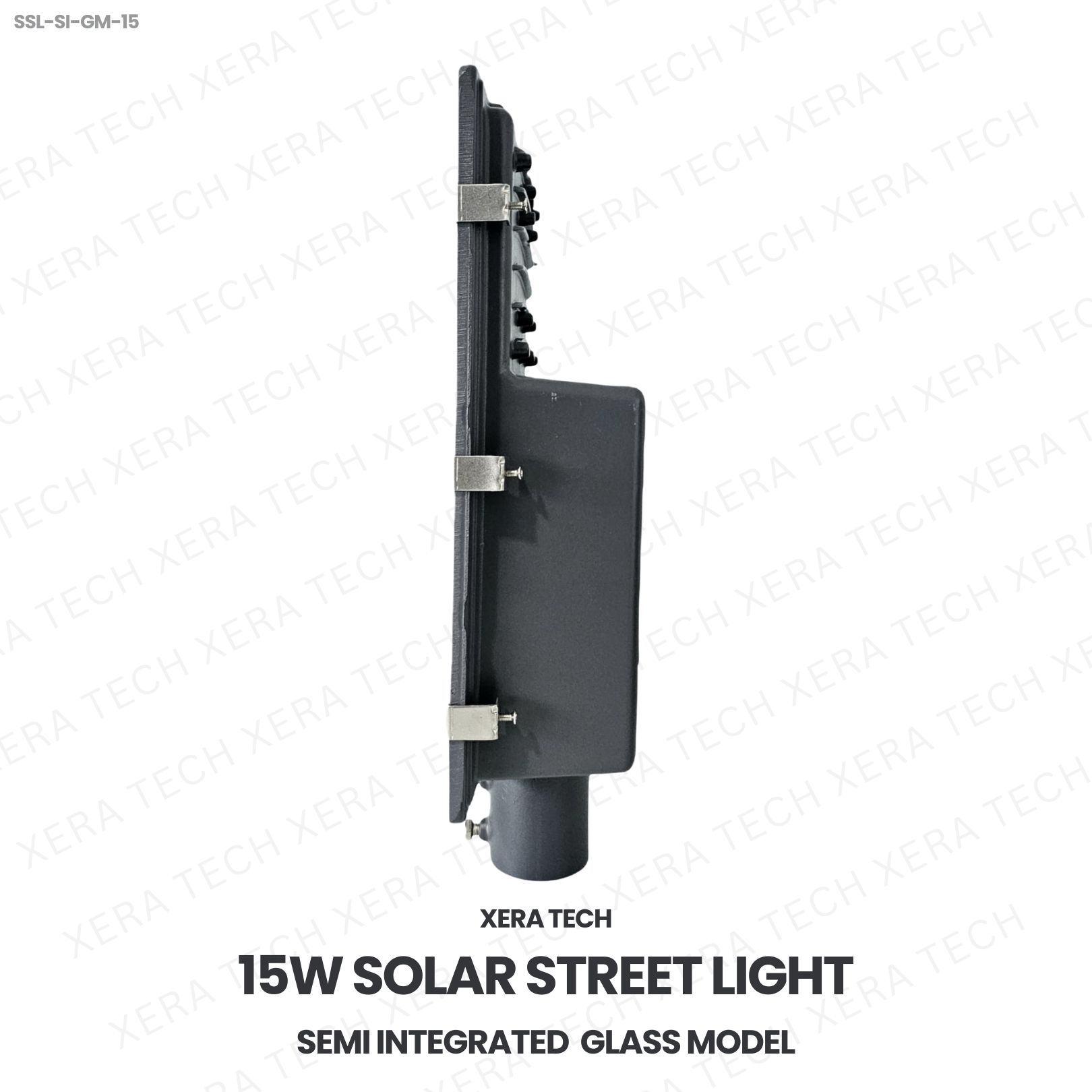 15W IPIP66 Solar Street Light – side profile | Xera Tech