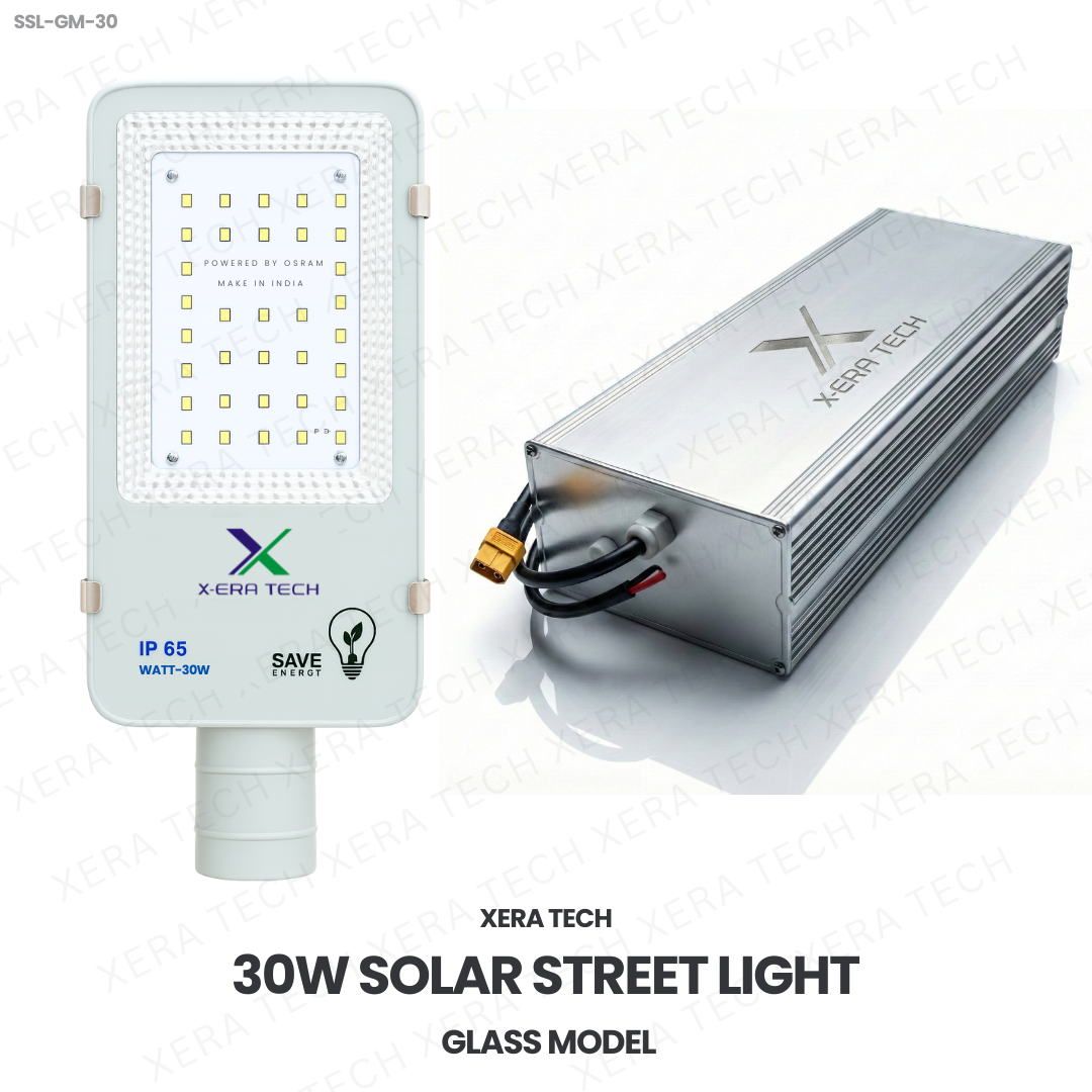 30W Solar Street Light Semi Integrated Glass Model – 30WW LED Solar Street Light by Xera Tech