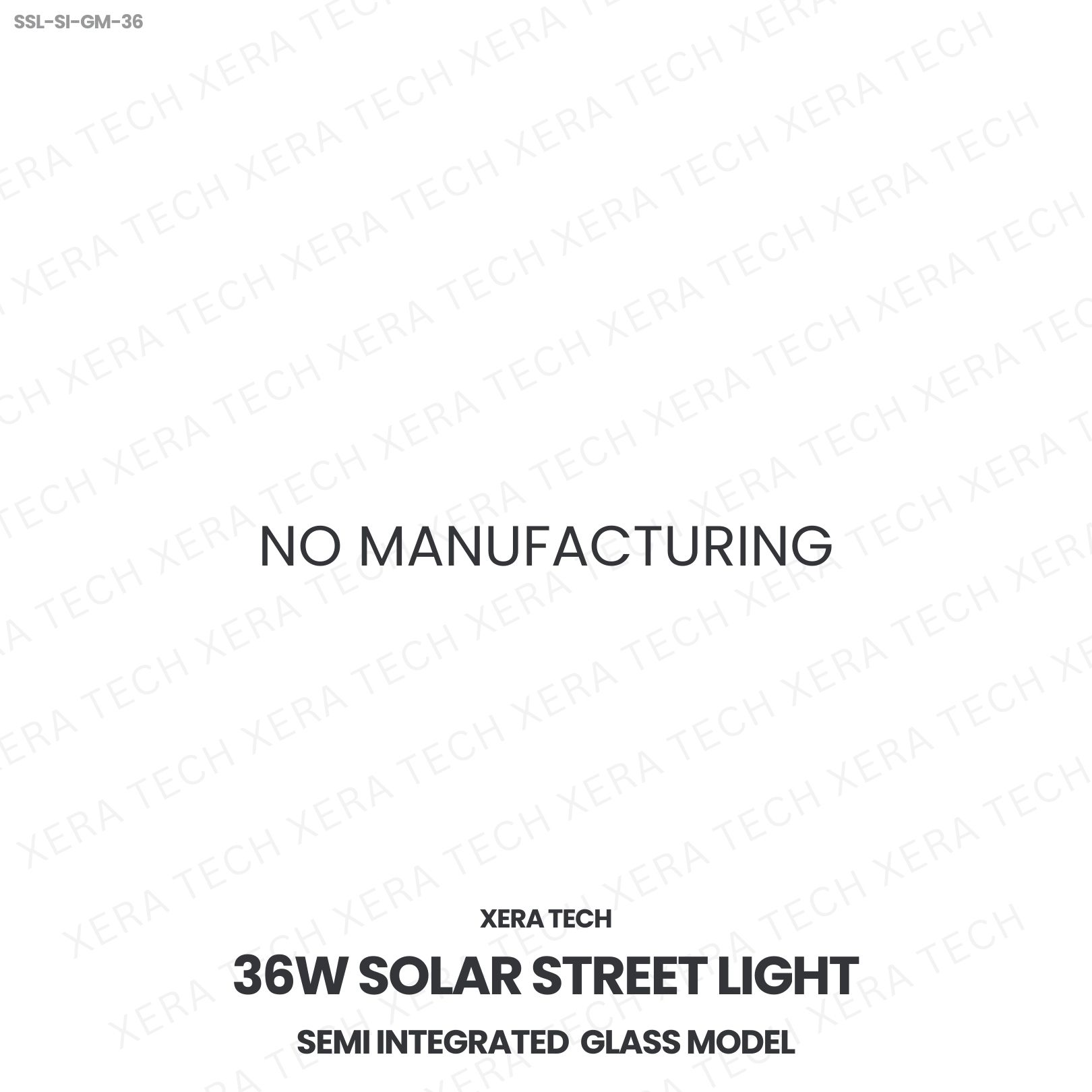 36W Solar Street Light Semi Integrated Glass Model – 36WW LED Solar Street Light by Xera Tech
