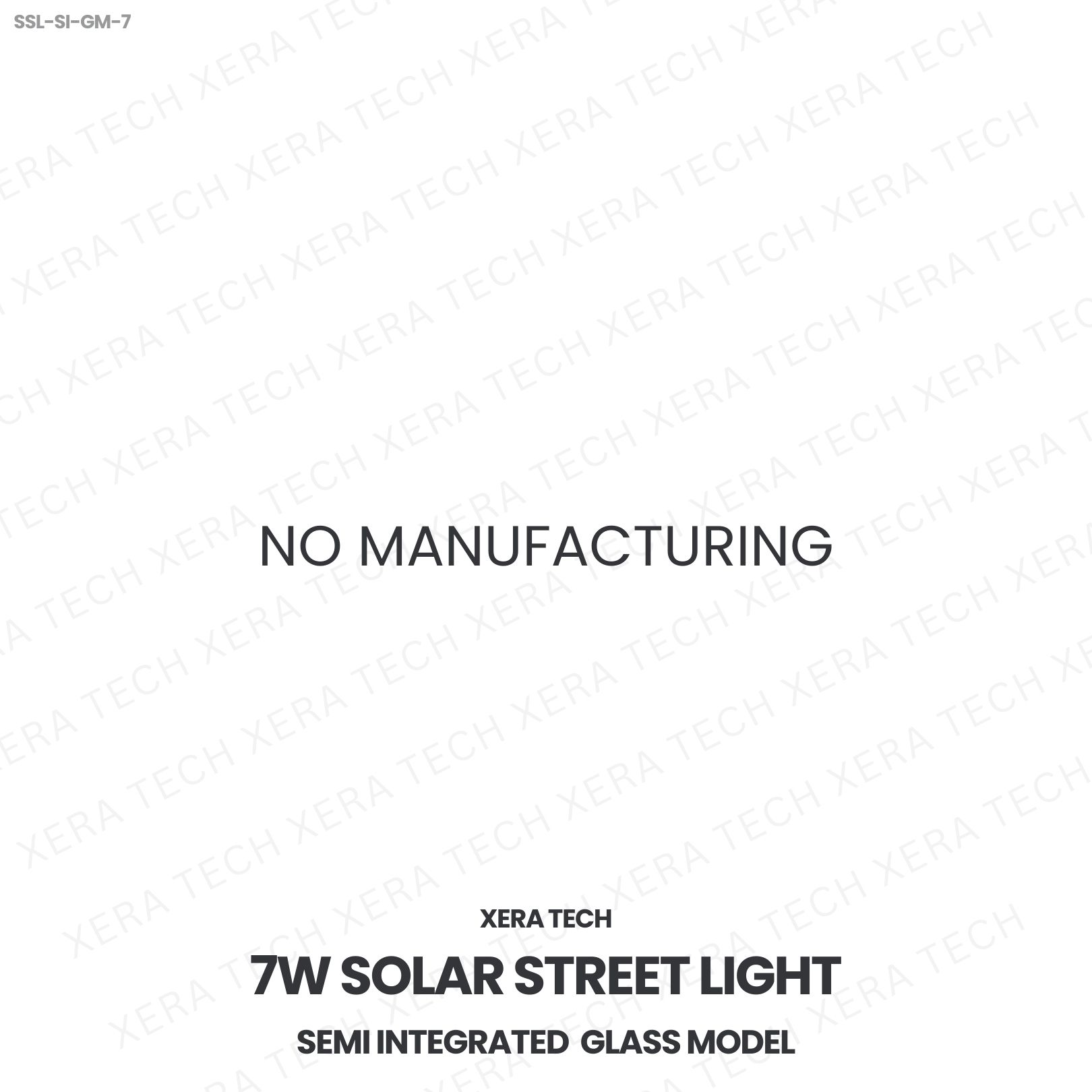 7W Solar Street Light Semi Integrated Glass Model