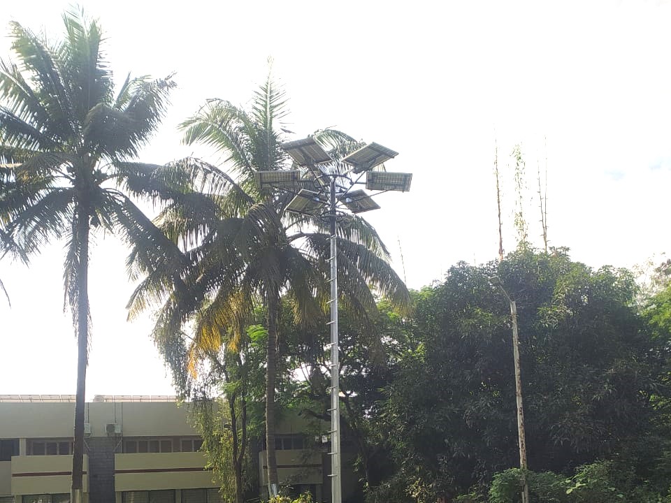 Solar Highmast light system installed at Nashik – Xera Tech LED Lighting in Nashik , Maharashtra