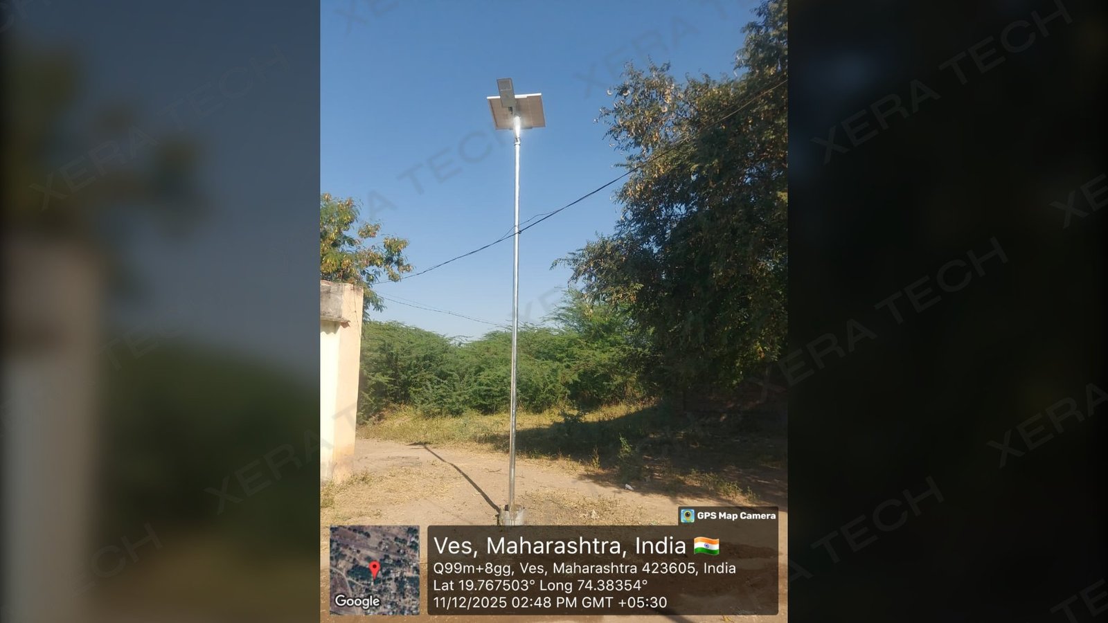 Solar Street Light Installation at Kopargaon Village – Solar, Village in Kopargaon, Ahmednagar District, Maharashtra, India | Xera Tech