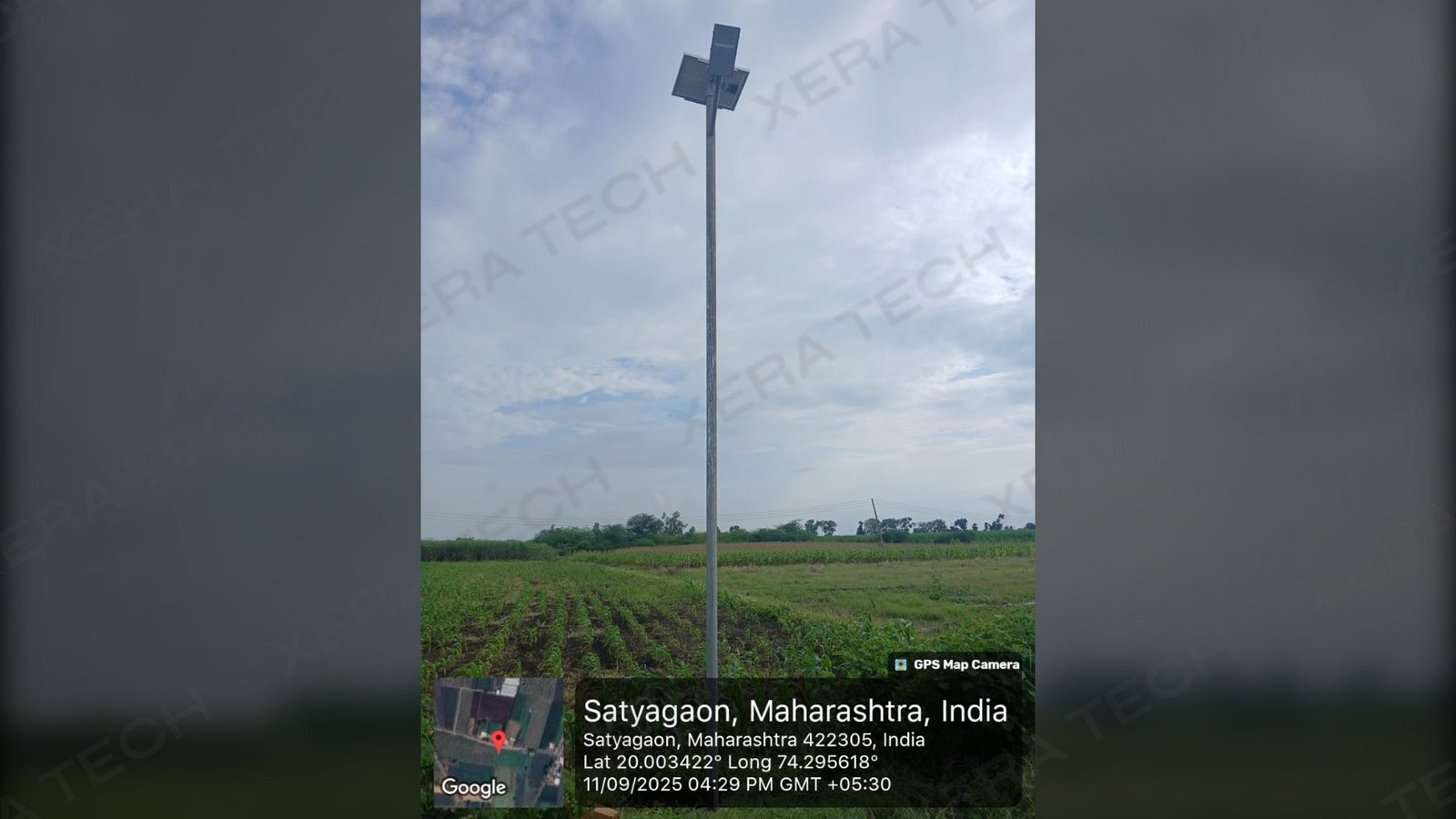 Solar Street Light Project in Niphad – Street Light installation by Xera Tech, Nashik