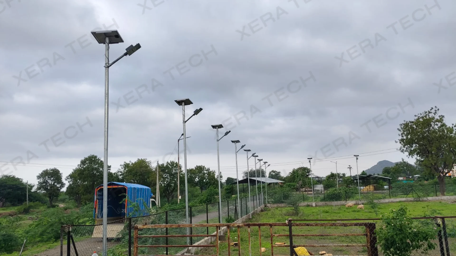 Solar Street Light Row Installation at Kalwan thumbnail 3