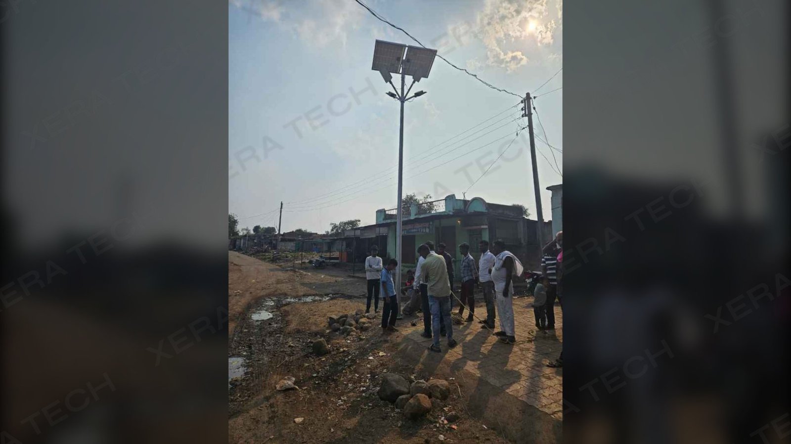 Solar and LED Street Lighting Project Umarkhed – Bollard Light Back Choke Lens Model installation by Xera Tech