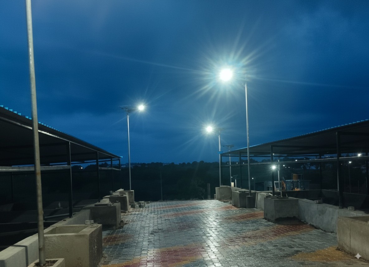 Solar street Light Installation at Karnataka