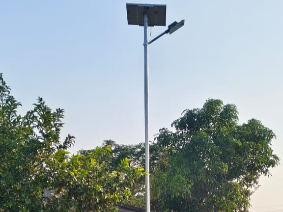 Solar street light installed at Kotamgaon, Nashik, Maharashtra thumbnail 2