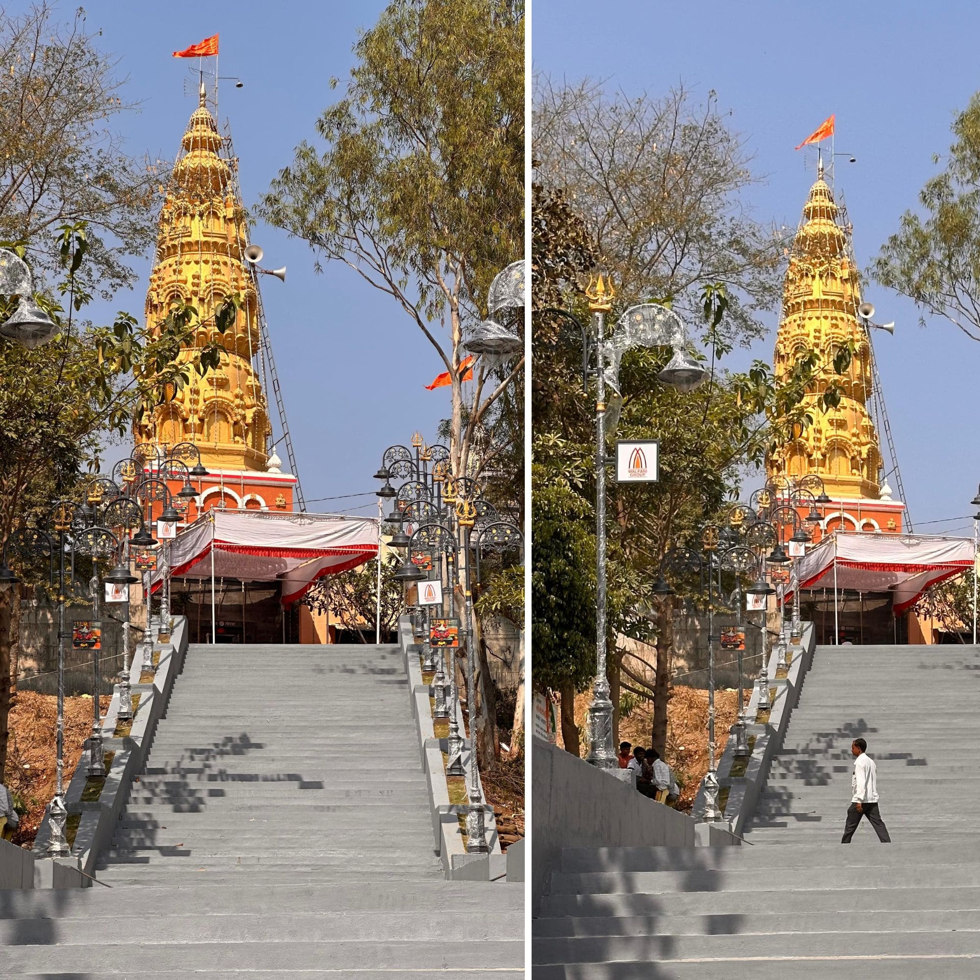 Trishul theme Decorative Street Light at Shree Rameshwar Temple thumbnail 10