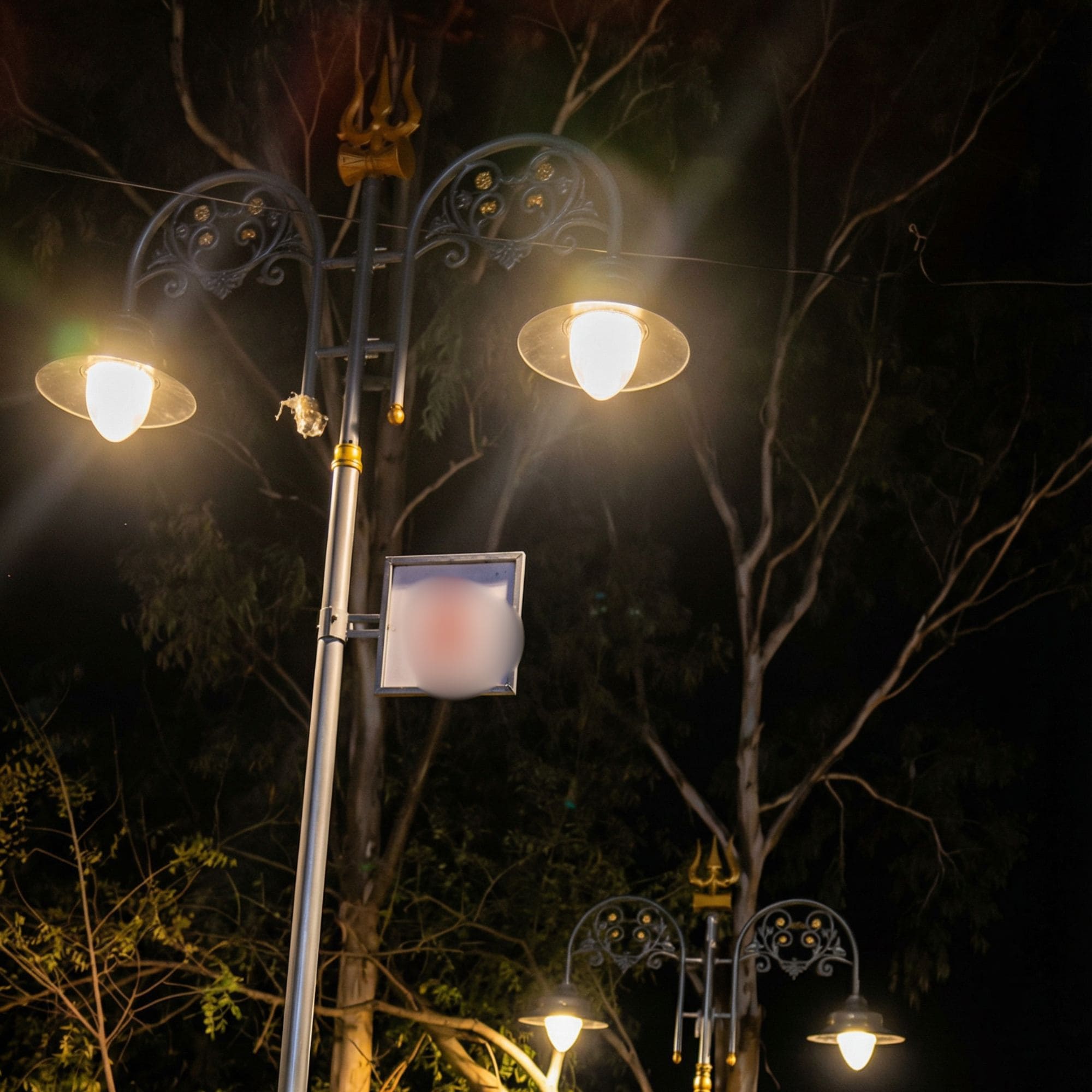 Trishul theme Decorative Street Light at Shree Rameshwar Temple thumbnail 4
